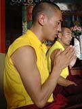 monks during prayers