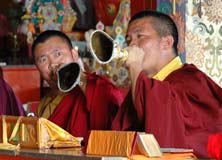 monks during prayers