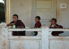 monks outside Dratsang